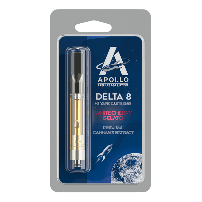 White cherry gelato flavor Delta 8 Cart